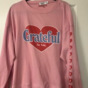 The Mayfair group Grateful For Today Waffle Crewneck